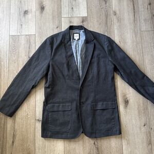 Vintage GAP Blazer Mens XL Tall Gray‎ Cotton 2 Button Patch Pockets Sport Coat
